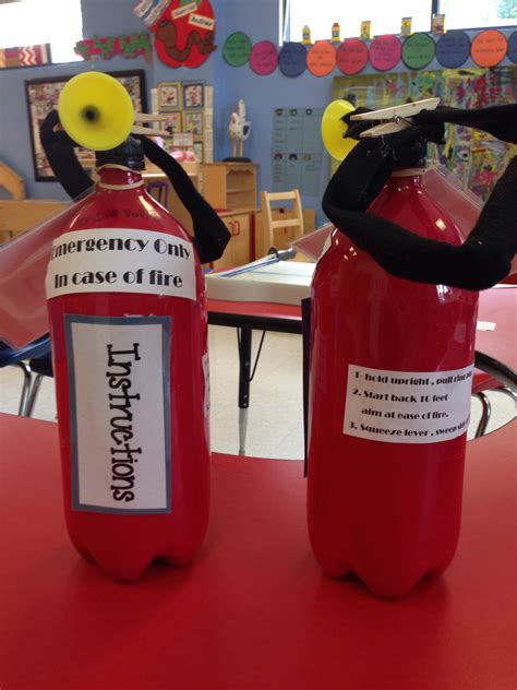 Fire Prevention Week Fire extinguisher craft. | Fire prevention preschool, Fire prevention 
