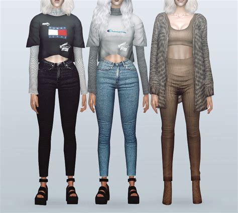 E Neillan The Sims 2 Af Layered Shirts 10 Colors The