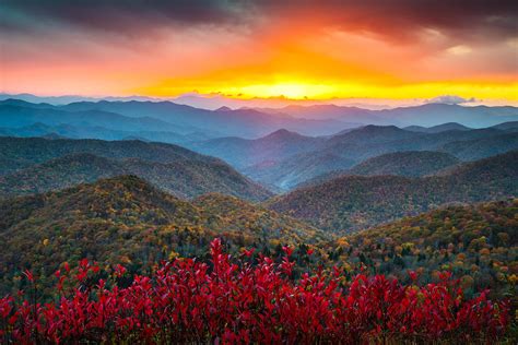 Find images of blue ridge mountains. Blue Ridge Parkway Autumn Sunset NC - Rapture Photograph ...