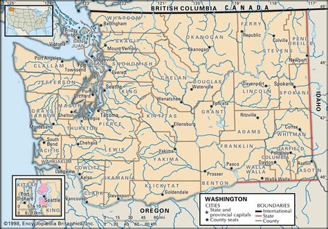 Maps of Washington State and its Counties | Map of US