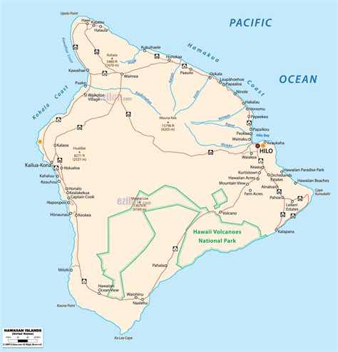 Large Detailed Map Of Big Island Of Hawaii With Roads