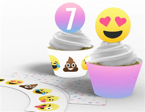 Emoji Cupcake Toppers Birthday Printable Emoji Cake Emoji Porn Sex Picture