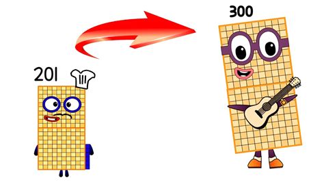 Numberblocks Band 201 To 300 All Sounds Youtube