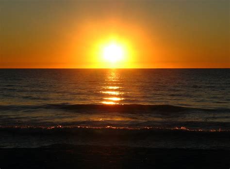 Sunset Landscapes Beach Free Stock Photo An Ocean