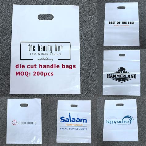 100 Handle Plastic Bag Custom Plastic Bags Shopping Bags