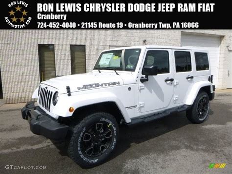 2017 Bright White Jeep Wrangler Unlimited Smoky Mountain Edition 4x4