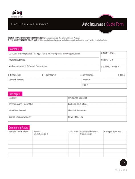 Forget about scanning and printing out forms. Fillable Online piag Insurance producer quote sheet fillable form Fax Email Print - PDFfiller