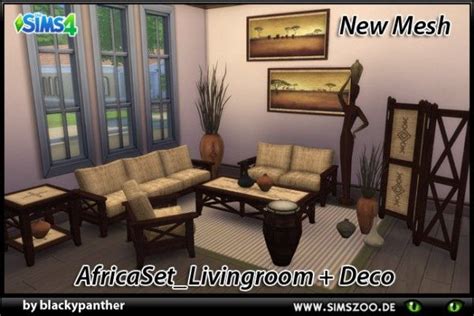 Blackys Sims 4 Zoo Africa Set Livingroom Sims 4 Downloads Living