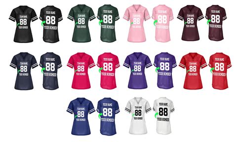 Customize Your Own Ladies Football Jersey With Your Name And Etsy