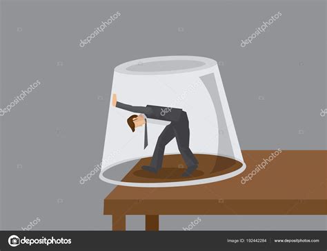 Feeling Trapped Vector Cartoon Illustration Stock Vector Image By