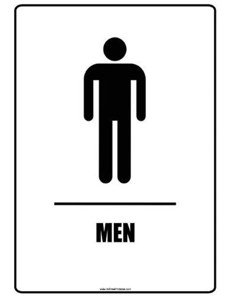 Men Restroom Signs Free Printable