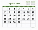 Calendario Agosto 2022 de México | WikiDates.org