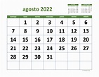 Calendario Agosto 2022 de México | WikiDates.org