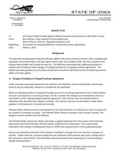 Check spelling or type a new query. Iowa Insurance Commissioner Bulletin: March 3, 2015 - Iowa Publications Online