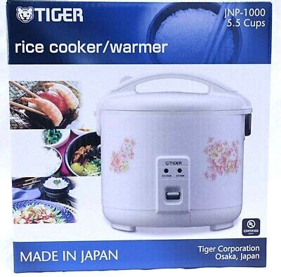 Tiger JNP 1000 FL 5 5 Cup Uncooked Rice Cooker And Warmer Floral