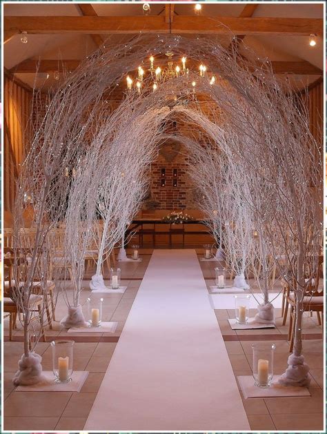 Winter Wedding Aisle Decorations