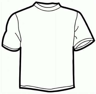 Coloring Shirt Clipart Drawing Template Blank Cliparts