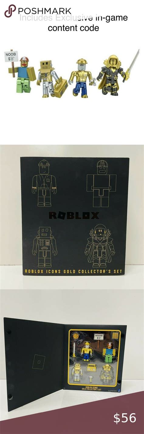 New Roblox Icons Gold Collectors Set 4 Figure Pack Aviatraininguz