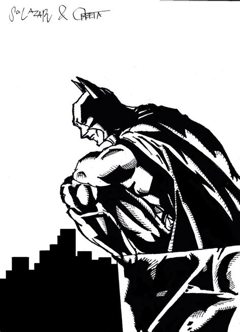 Batmanblack And White By Dzypaul On Deviantart