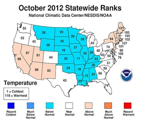 October Cooler Than Average Across Us First Time In 16 Months The