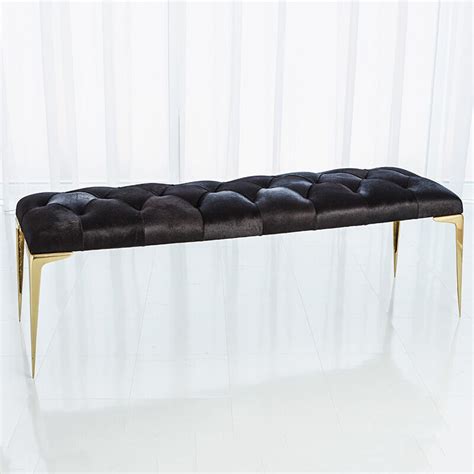 stiletto black hair on hide bench villa vici furniture store and interior design resource in