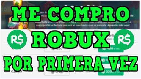 Me Compro Robux Por Primera Vez Roblox Youtube