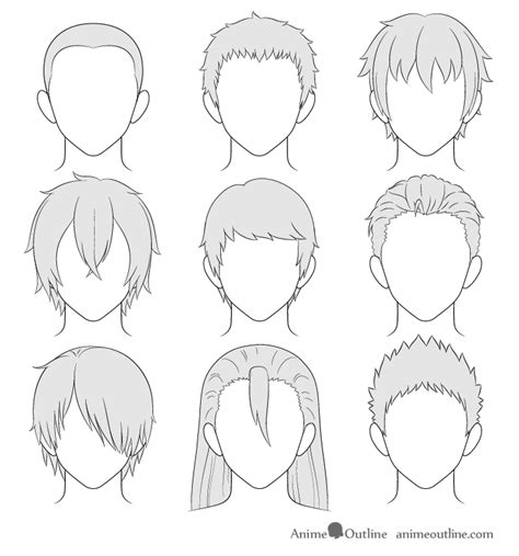 Anime Boy Hair Style Drawings