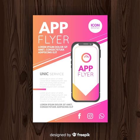 Free Vector Mobile Phone Flyer Template