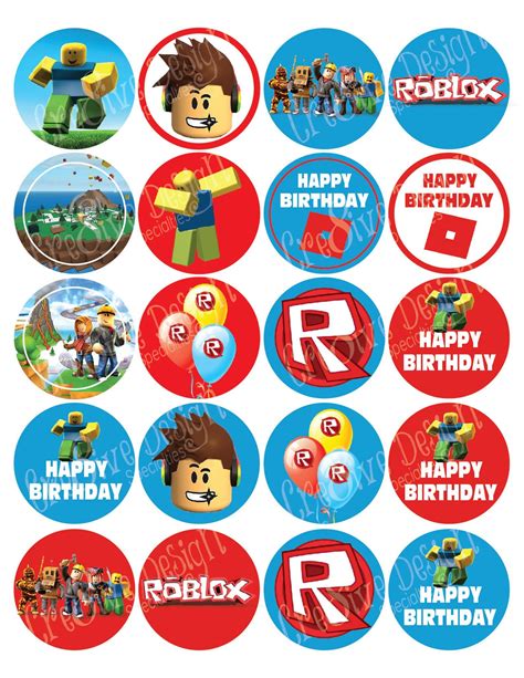 ROBLOX Cupcake Toppers, Roblox Birthday, Roblox Party, Roblox, Roblox 