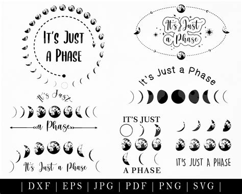 Its Just A Phase Svg Moon Phases Svg Celestial Moon Etsy Canada