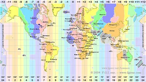 carte-fuseau-horaire-du-monde-1024 | Time zone map, Time zones