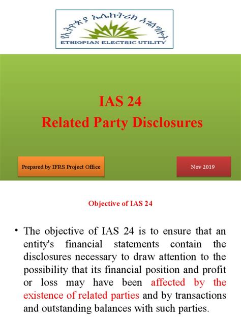 Ias 24 Related Party Disclosures Pdf International Financial