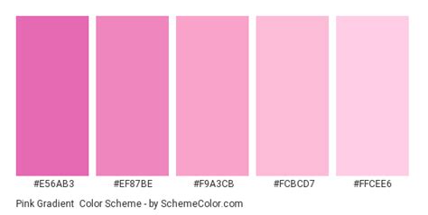 Pink Gradient Color Scheme Monochromatic