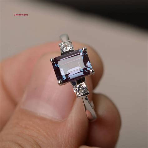 Certified Natural Alexandrite Ring Color Changing Gemstone 925 Etsy