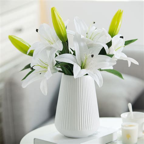 2449 Simulated Lily Home Room Dining Room Table Decoration