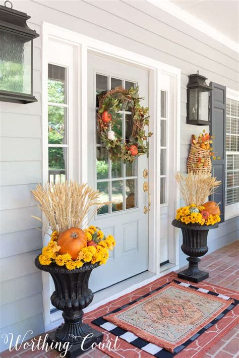 Beautiful Fall Front Porch Decoating Ideas Worthing Court