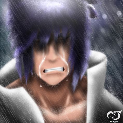 Sasuke Crying In Rain By Saiyansageashish On Deviantart