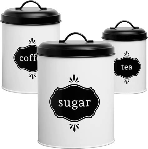 Baie Maison Large Kitchen Canisters Set Of 3 Farmhouse