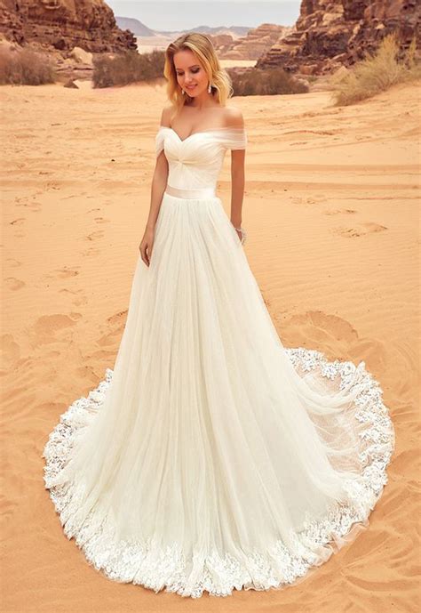 Ivory Wedding Dresslace Wedding Dressesoff Shoulder