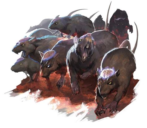 Swarm Of Cranium Rats Monster Stat Block Dnd 5e