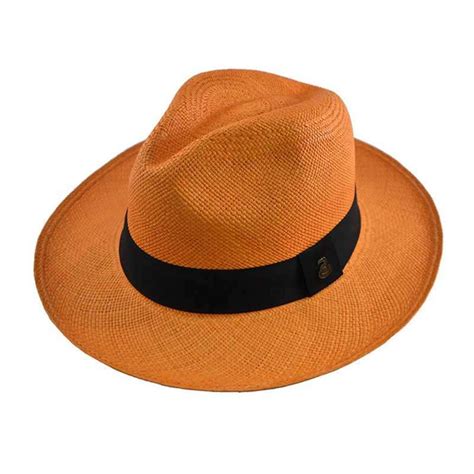 Classic Orange Panama Hat Zing Life Store Handmade Luxury Store