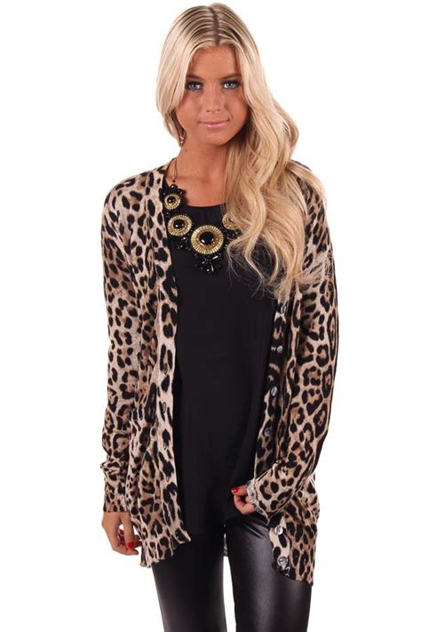Leopard Print Long Cardigan Long Cardigan Outerwear Women Cardigan