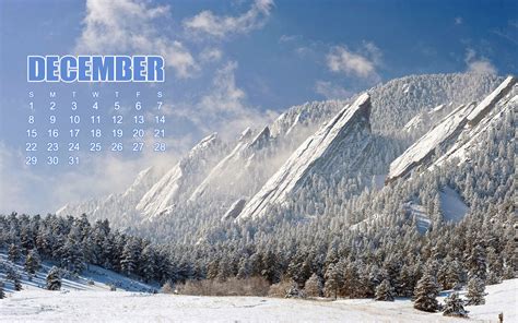 Download Wallpapers December 2019 Calendar Winter Landscape Mountain