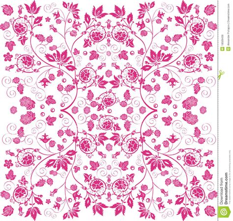 90+ floral patterns, vectors, images, unlimited download vector psd, ai, png, eps format. Symmetric Pink Pattern With Floral Elements Royalty Free ...