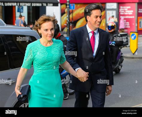 Labour Leader Ed Miliband And His Wife Justine Arriving At The Labour Summer Party At The