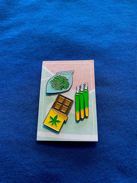 Weed Enamel Pin set cannabis pins stoner gift stoner pins ...