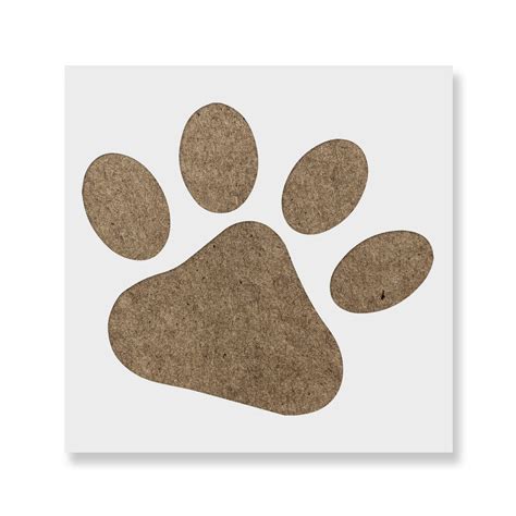 Stencil Of Dog Paw Cute Dog Paw Design Stencil For Crafting