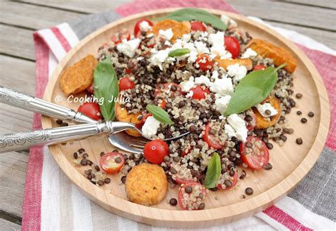 Cooking Julia Salade De Lentilles Quinoa Et Patate Douce