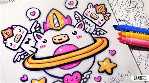 Unicorn Planet How To Draw Kawaii By Garbi Kw Youtube