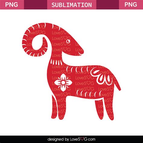 Chinese Goat Sublimation File - Lovesvg.com
